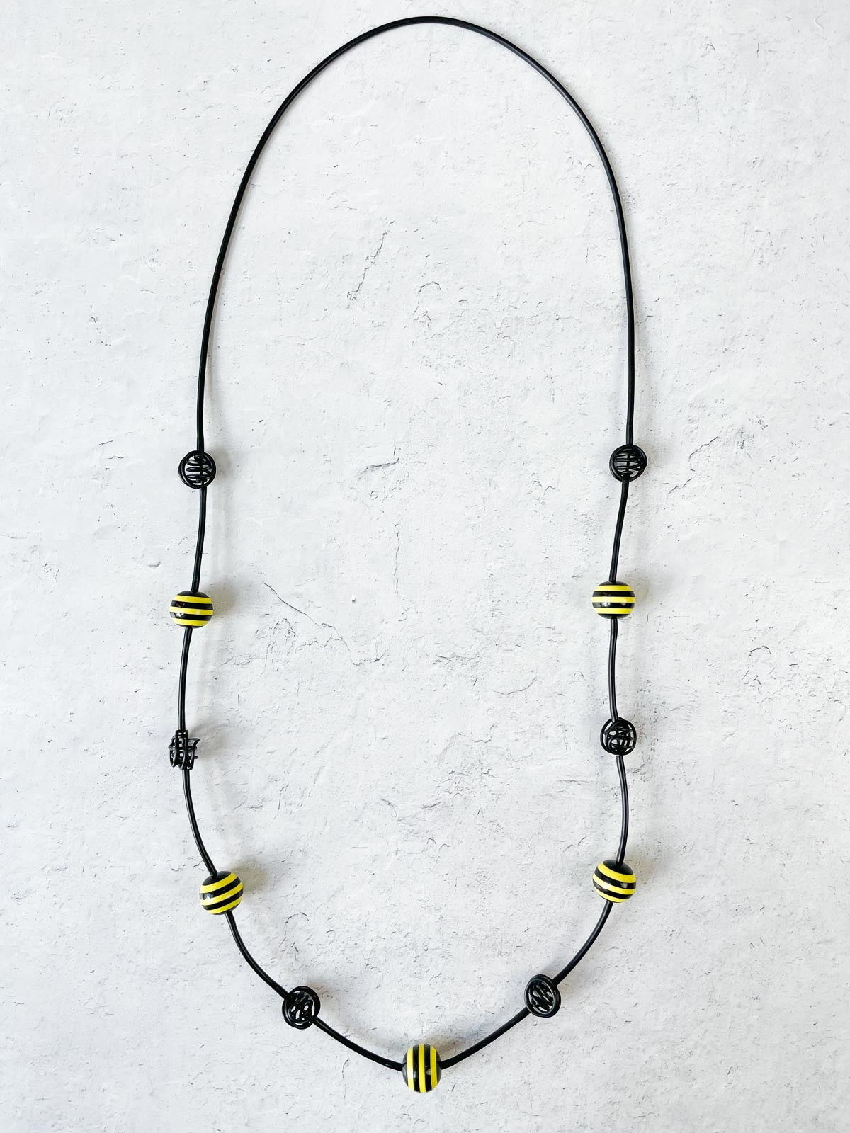 OC Jewelry Orca Lariat Necklace, Yellow Stripe