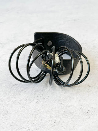 Designs by OC Gold Band Cuff Bracelet, Black/Gold