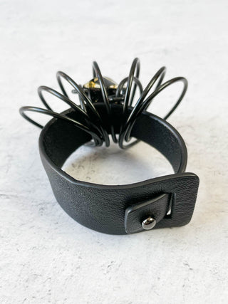 Designs by OC Gold Band Cuff Bracelet, Black/Gold