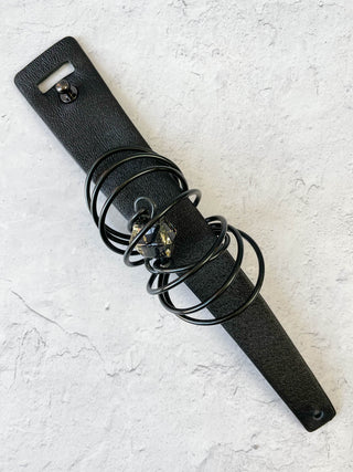 Designs by OC Gold Band Cuff Bracelet, Black/Gold