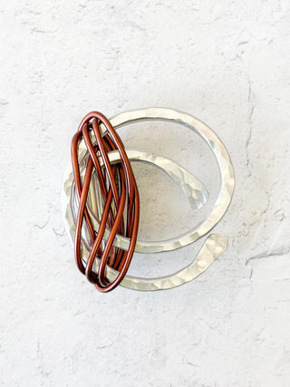 OC Jewelry Lasso Magnet Brooch, Silver/Copper