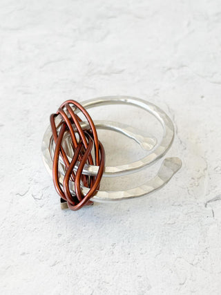 OC Jewelry Lasso Magnet Brooch, Silver/Copper