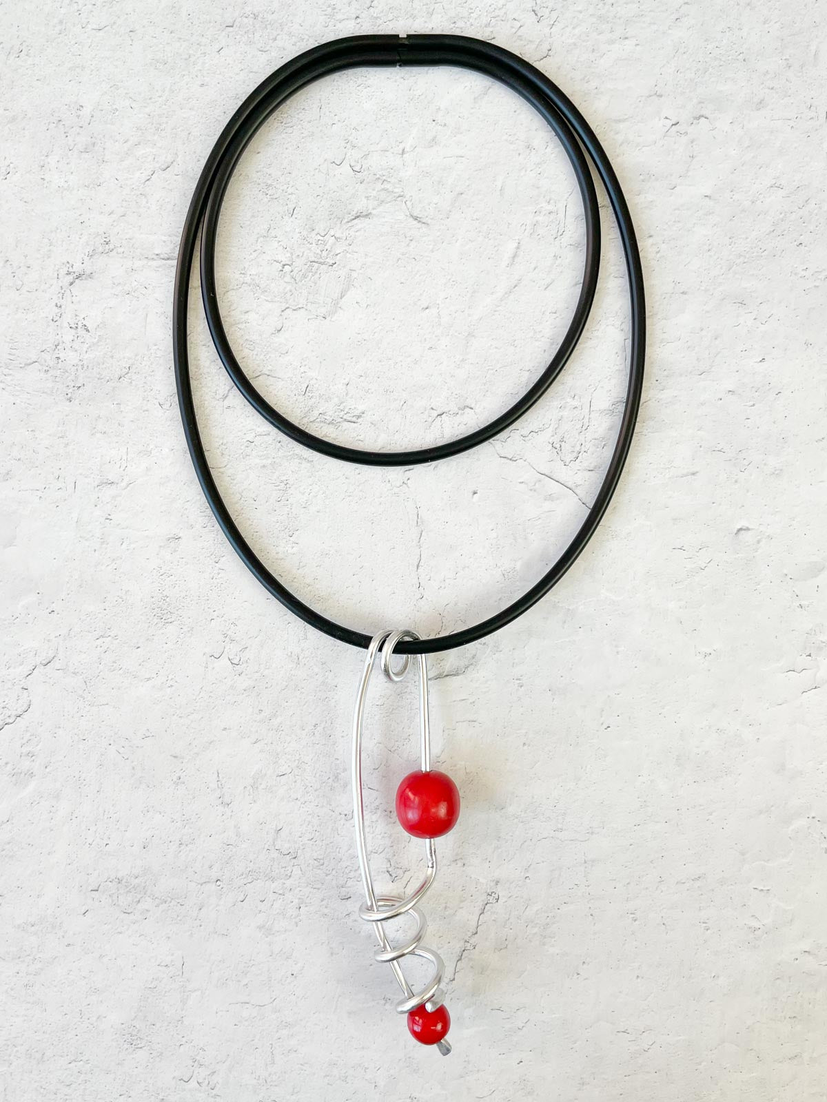 OC Jewelry Tagua Note Convertible Necklace, Red