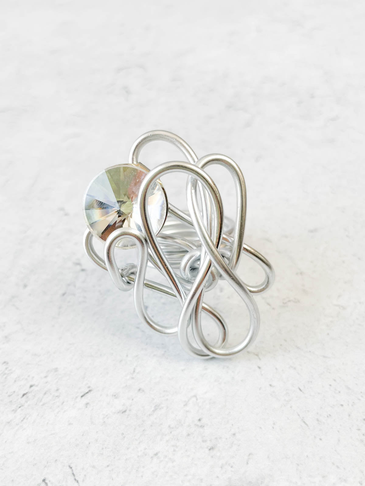 OC Jewelry Wigly Ring, Silver Vertical