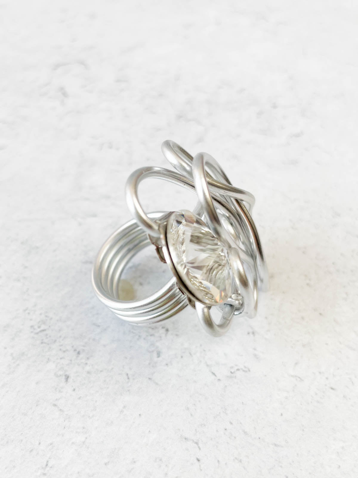OC Jewelry Wigly Ring, Silver Vertical