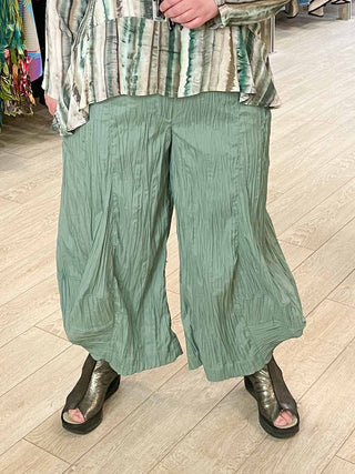Dress To Kill Fly Pant, Green Pleat - Statement Boutique