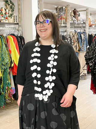 Dress To Kill Tuck Pullover, Black Gauze - Statement Boutique