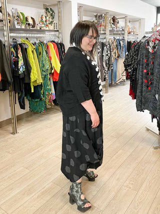 Dress To Kill Tuck Pullover, Black Gauze - Statement Boutique