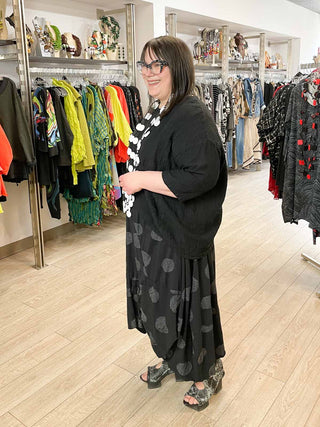 Dress To Kill Tuck Pullover, Black Gauze - Statement Boutique