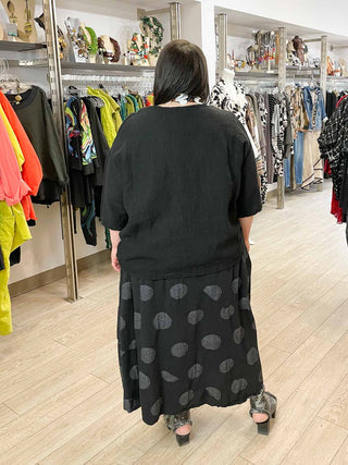 Dress To Kill Tuck Pullover, Black Gauze - Statement Boutique
