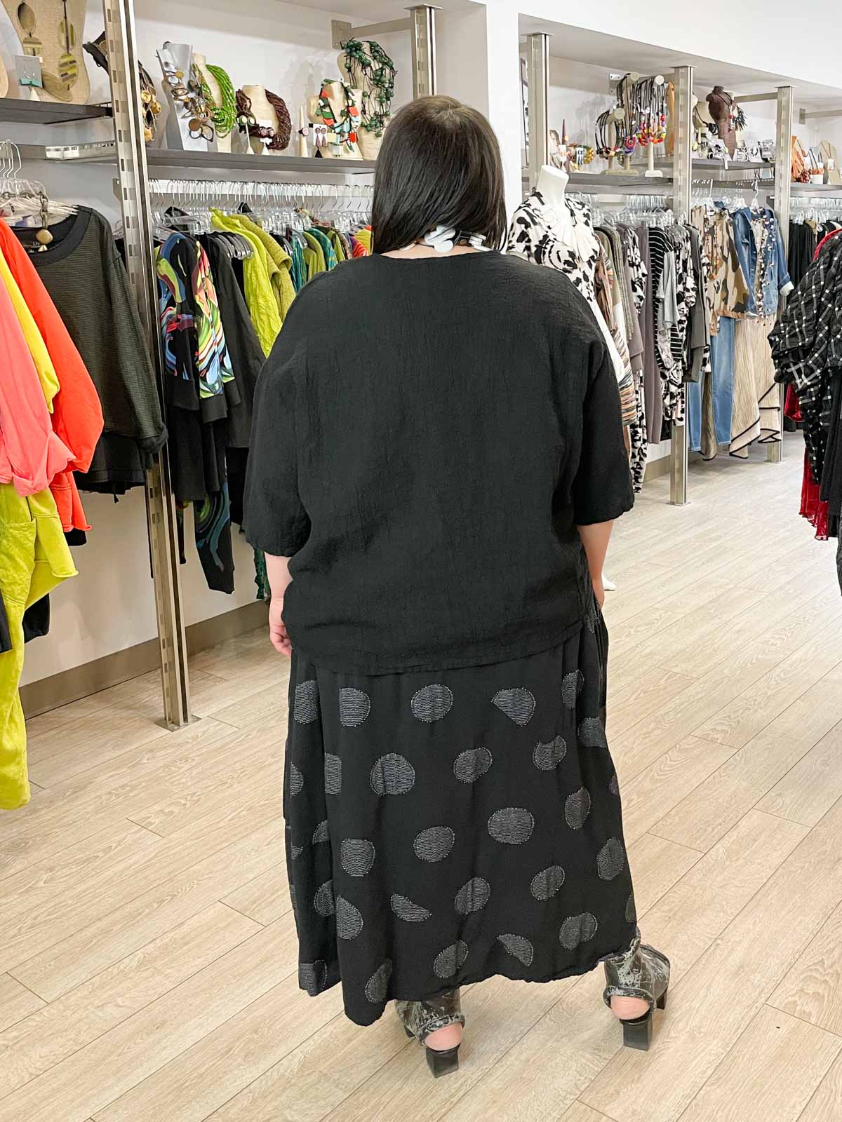 Dress To Kill Tuck Pullover, Black Gauze - Statement Boutique