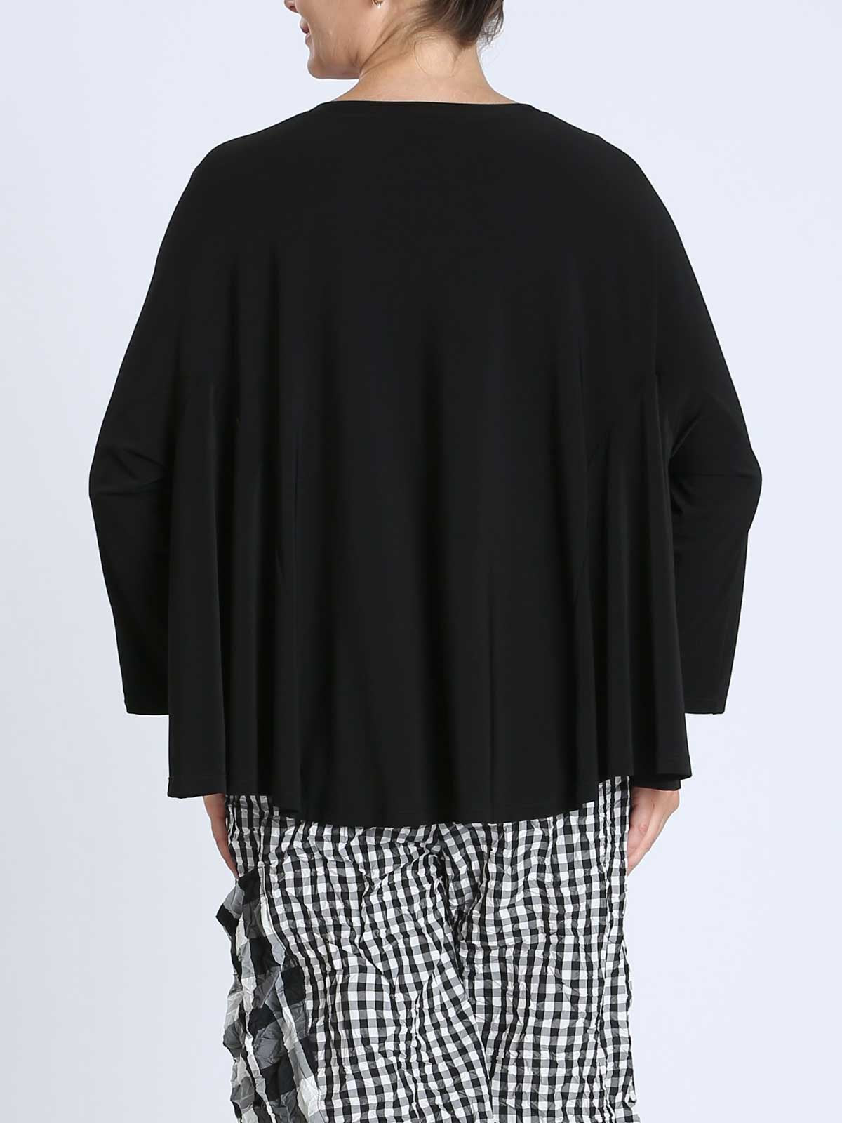 IC Collection Oversized Swing Top, Black - Statement Boutique