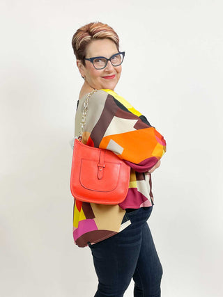 Jijou Capri Marine Messenger Bag, Coral - Statement Boutique