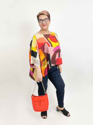 Jijou Capri Marine Messenger Bag, Coral - Statement Boutique