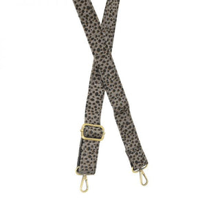 Joy Susan 1.25" Guitar Strap, Grey Lynx Faux Fur