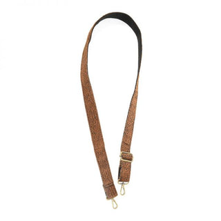 Joy Susan 1.25" Guitar Strap, Rust Mini Cheetah Faux Fur