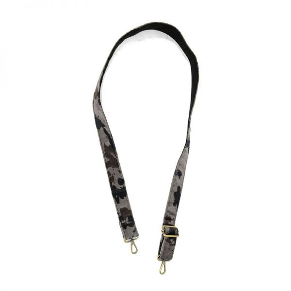 Joy Susan 1.25&quot; Guitar Strap, Grey Pony Faux Fur