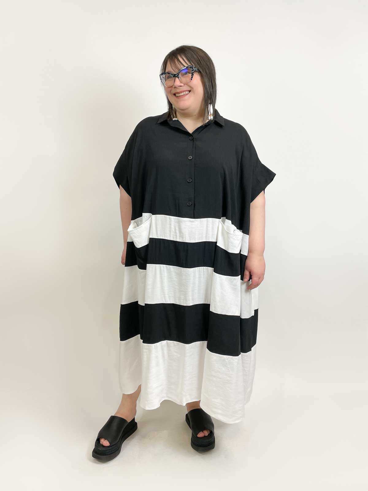 Kedem Sasson Fern Dress, Black/White - Statement Boutique