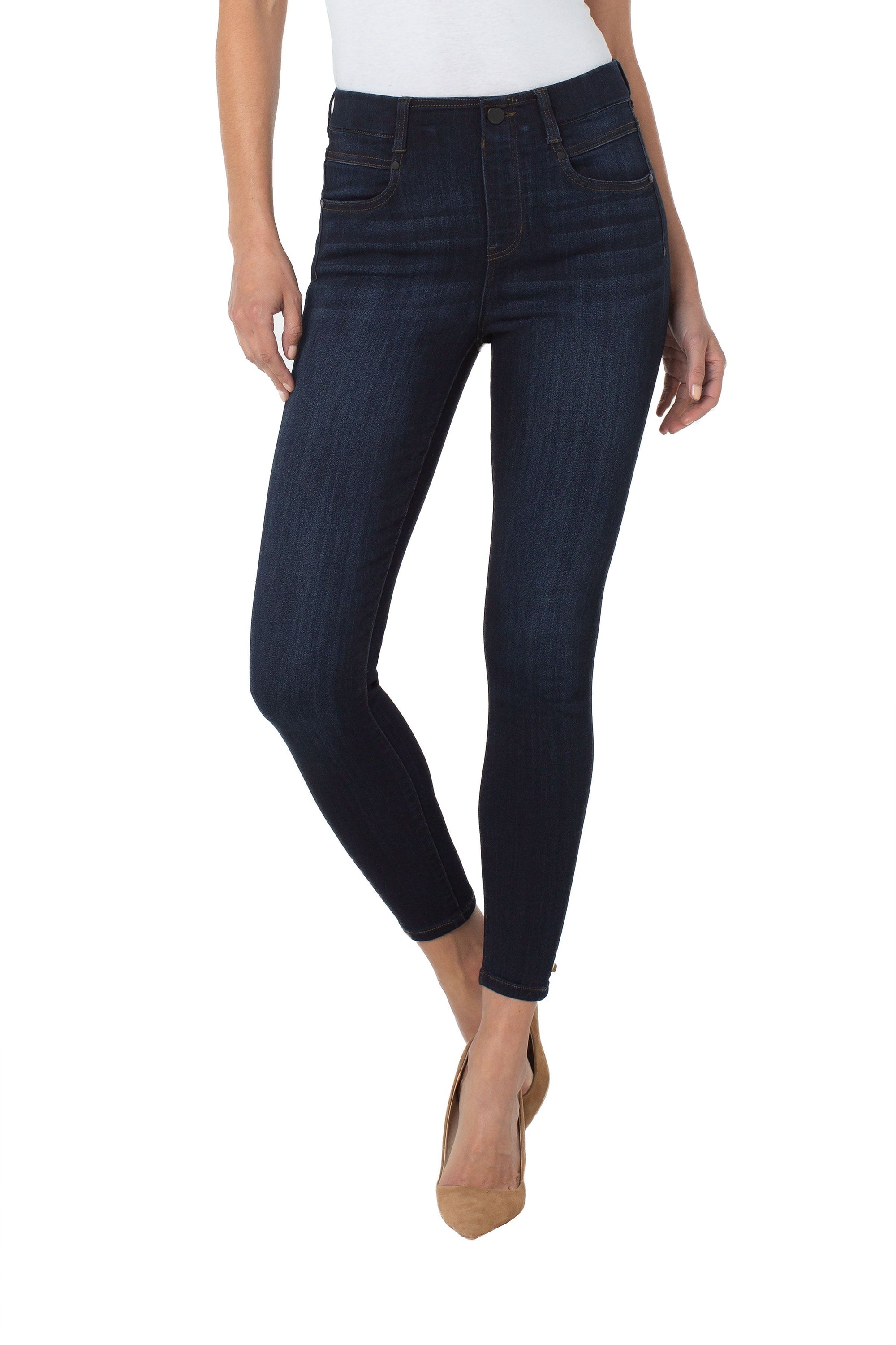 Liverpool Los Angeles Gia Glider Ankle Skinny Petite, Dunmore Dark - Statement Boutique