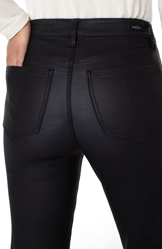 Liverpool Los Angeles Kennedy High Rise Straight Leg Crop, Black Coated - Statement Boutique