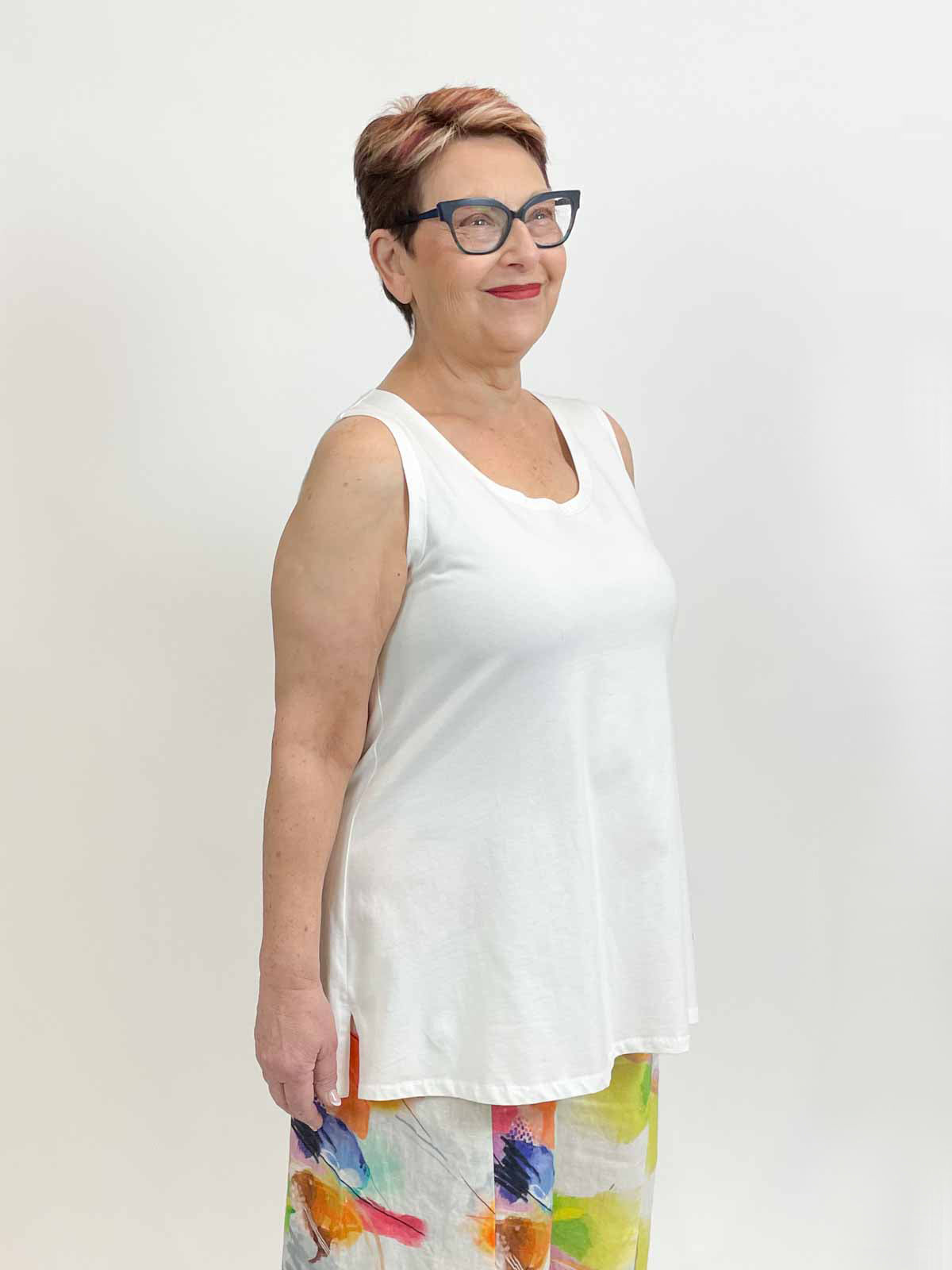 Luukaa Basic Tank Top, Ecru - Statement Boutique