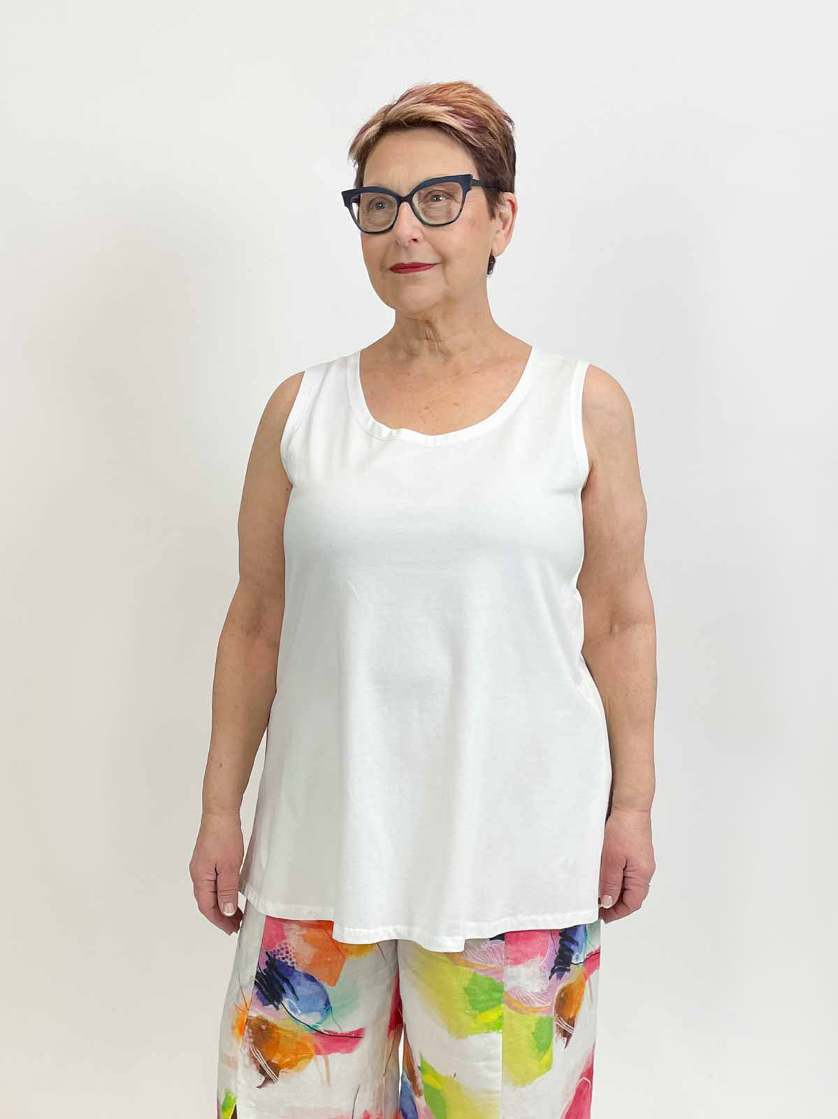 Luukaa Basic Tank Top, Ecru - Statement Boutique