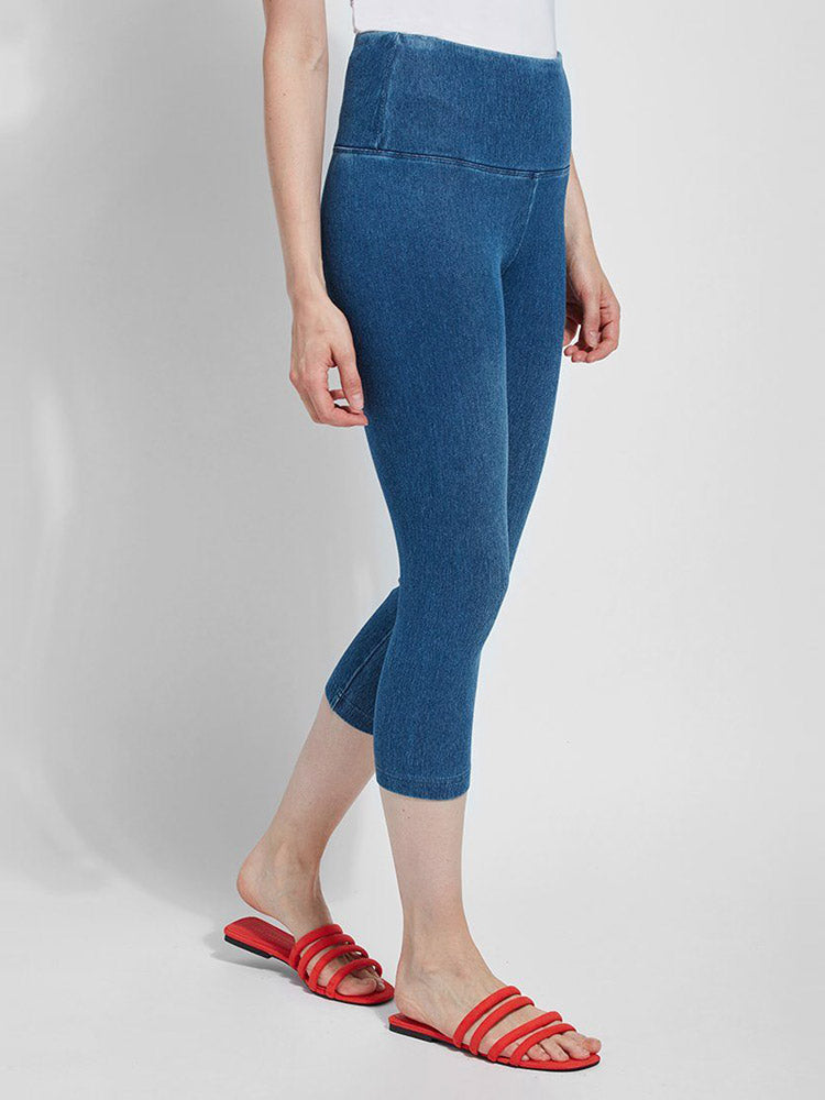 Lysse Denim Capri, Mid Wash