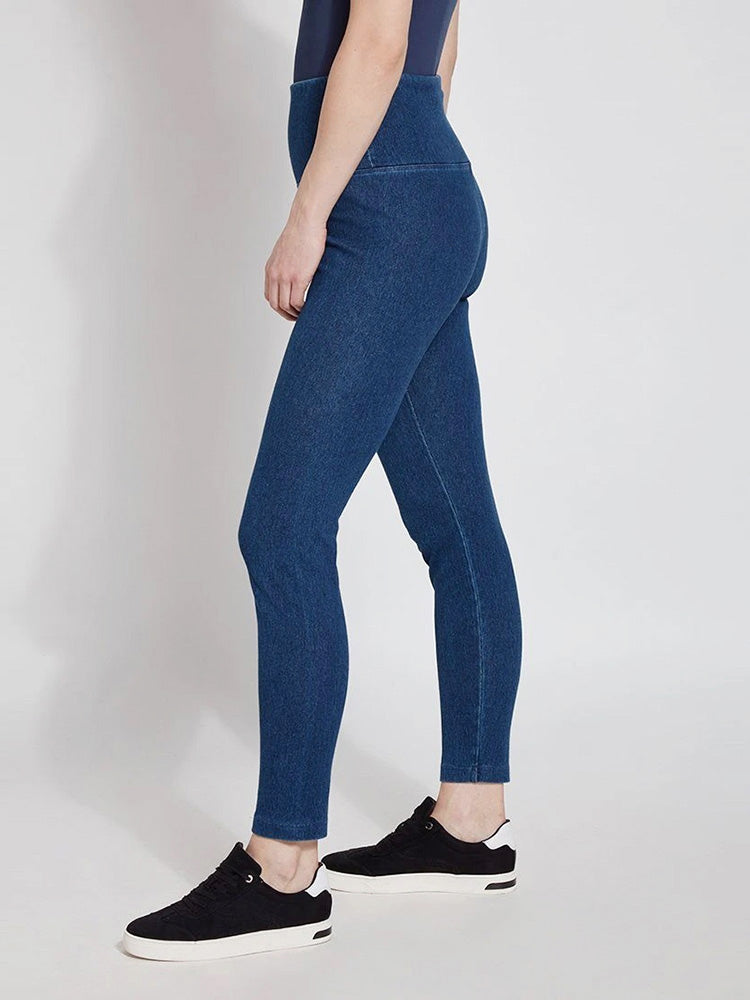 Lysse Denim Legging, Mid Wash - Statement Boutique