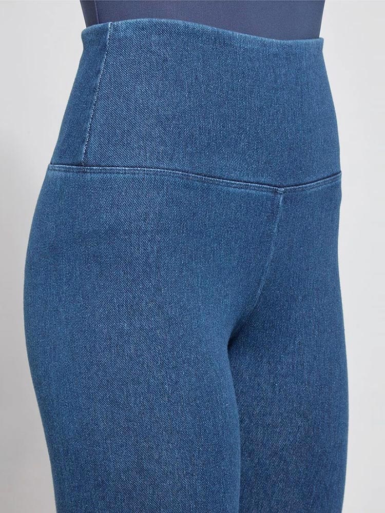 Lysse Denim Legging, Mid Wash - Statement Boutique