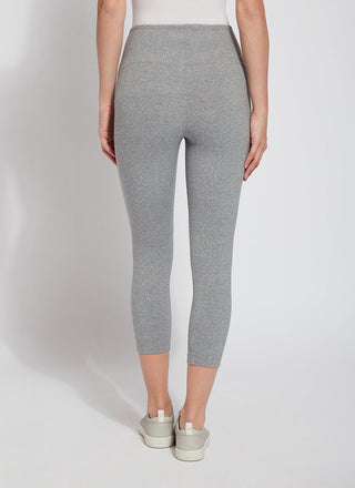 Lysse Flattering Cotton Crop Legging, Grey Melange - Statement Boutique