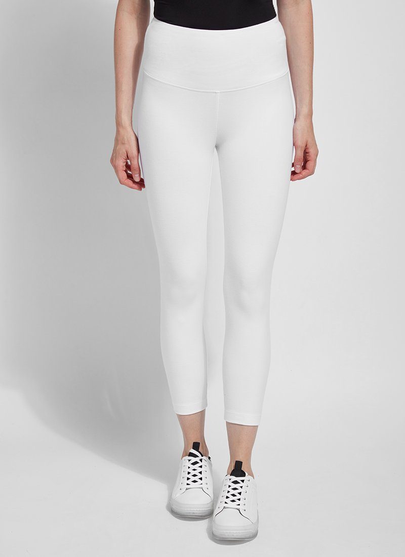 Lysse Flattering Cotton Crop Legging, White - Statement Boutique