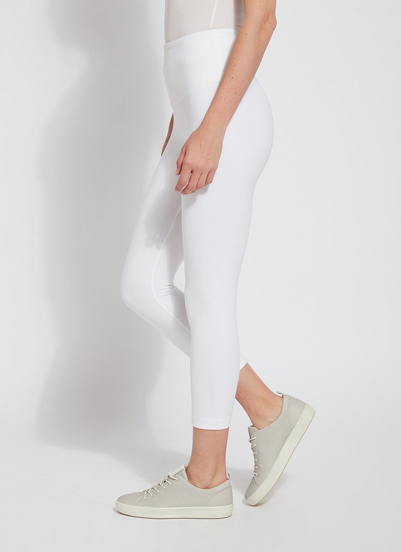 Lysse Flattering Cotton Crop Legging, White - Statement Boutique