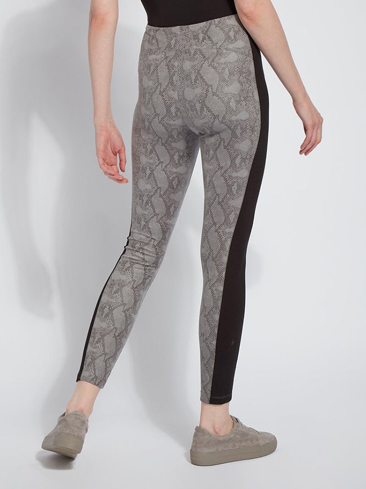 Lysse Foil Suede Laura Legging, Nickel Snake