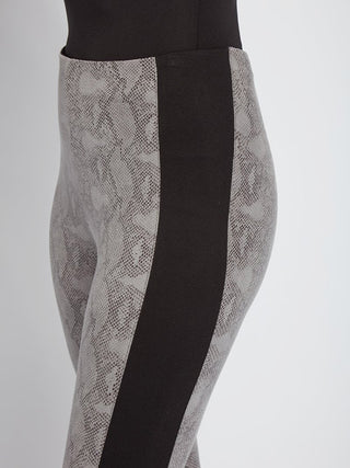 Lysse Foil Suede Laura Legging, Nickel Snake