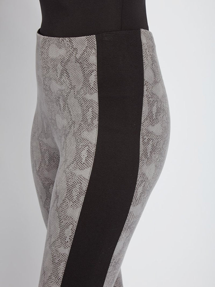 Lysse Foil Suede Laura Legging, Nickel Snake