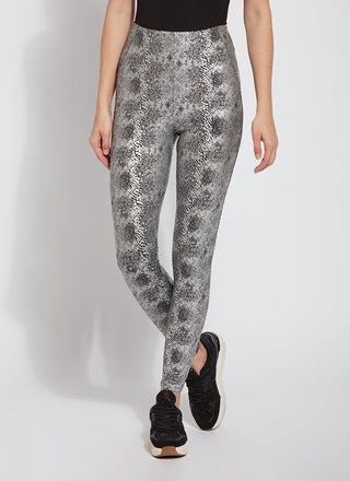 Lysse Patterned Matilda Foil Leggings, Sterling Snake - Statement Boutique