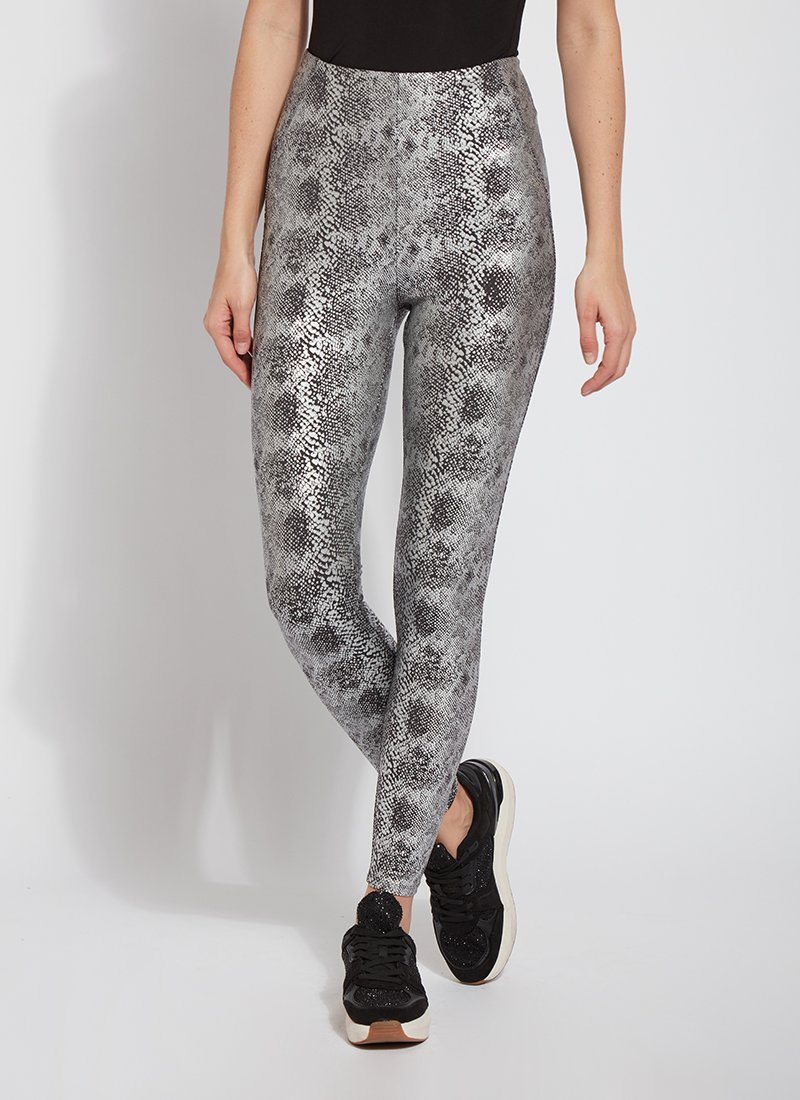 Lyssé Patterned Matilda Foil Leggings, Sterling Snake - Statement Boutique