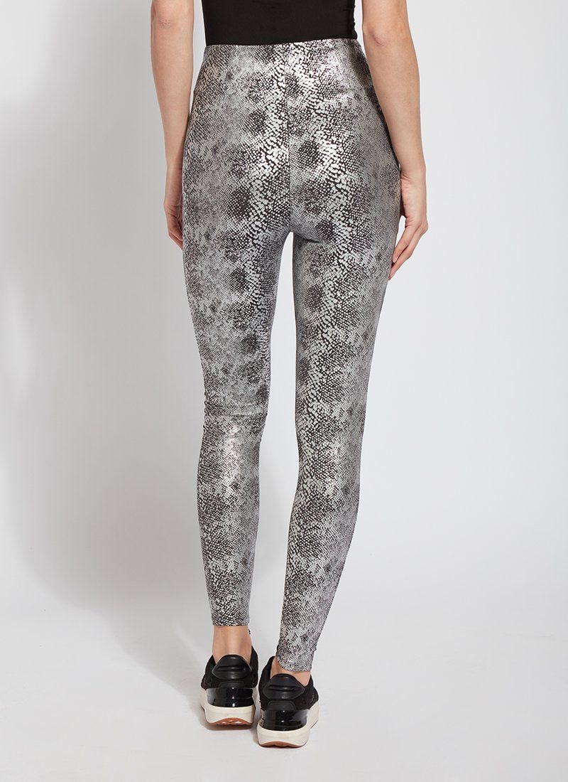 Patterned Matilda Foil Leggings Sterling Snake