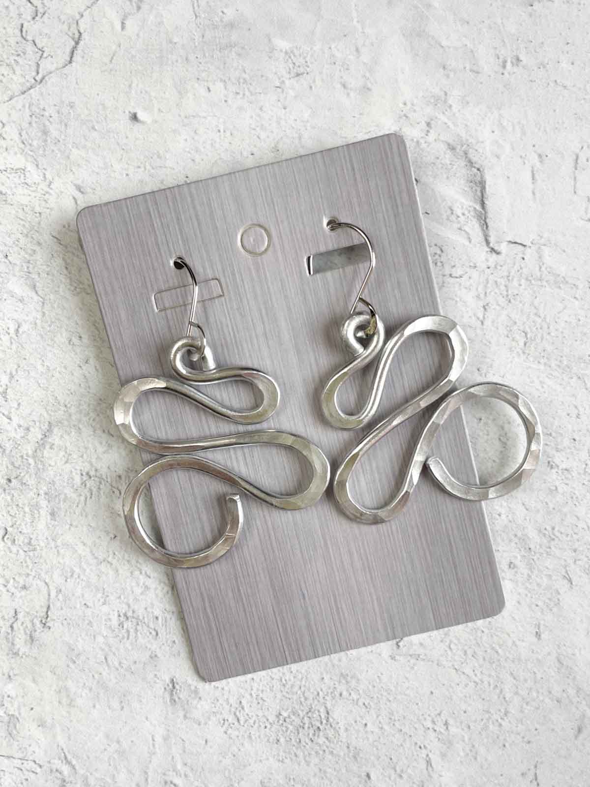 OC Jewelry Daytona Wire Earrings, Silver - Statement Boutique