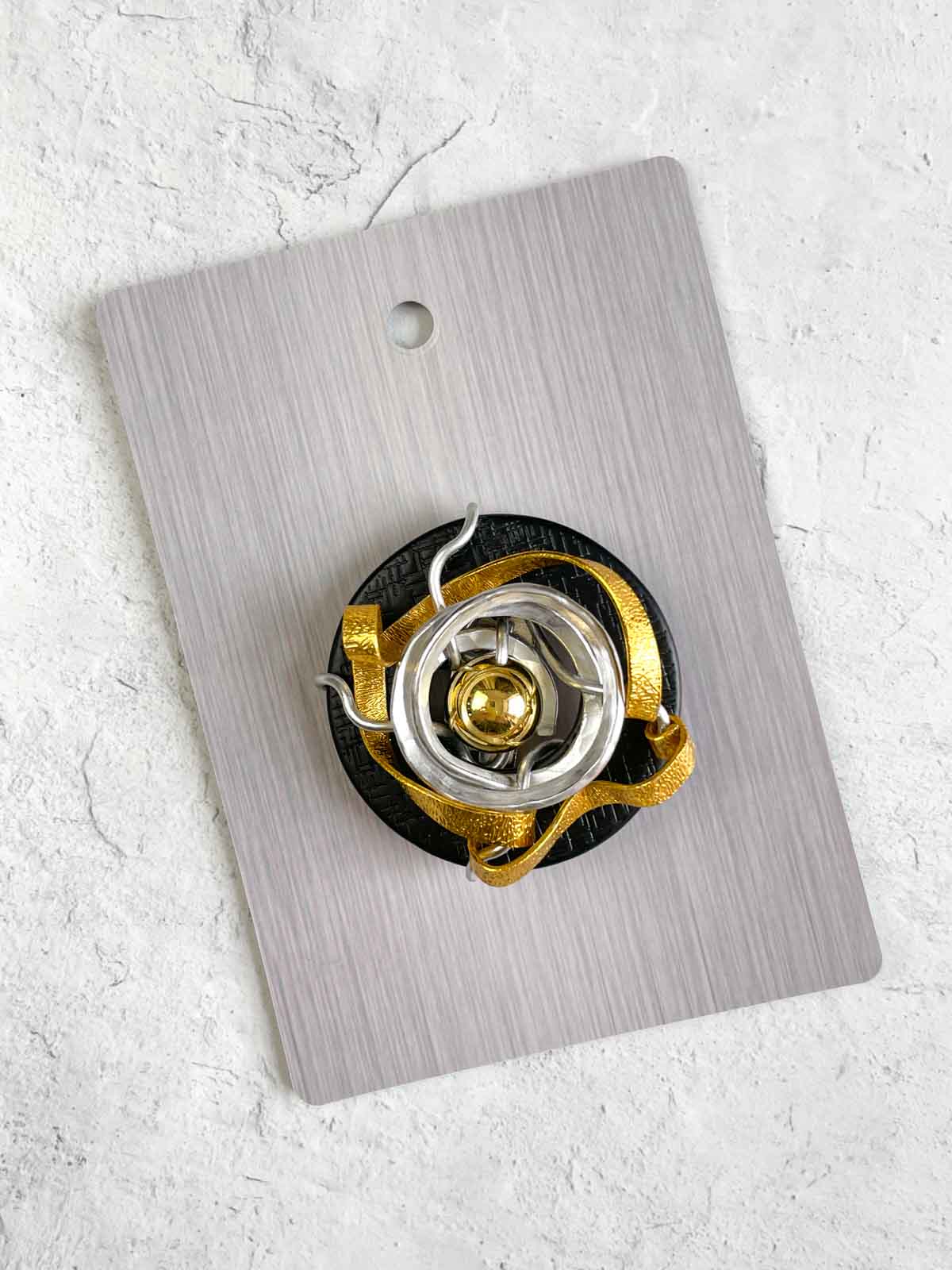 OC Jewelry Saturn II Magnet Brooch, Gold - Statement Boutique