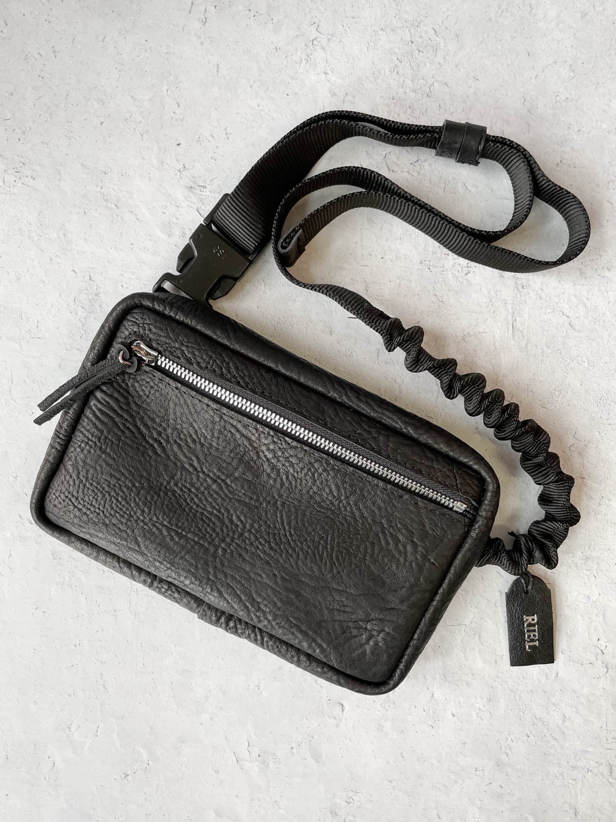Riel Slim Fanny Belt Bag, Black - Statement Boutique
