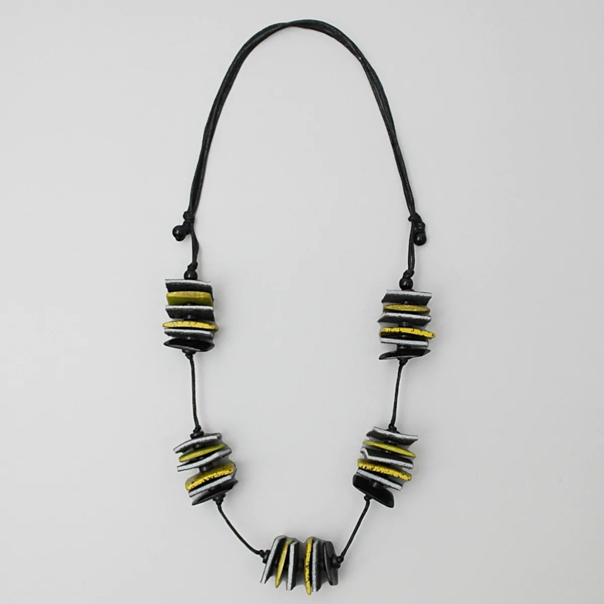Sylca Designs Zarinda Leather Necklace, Olive - Statement Boutique