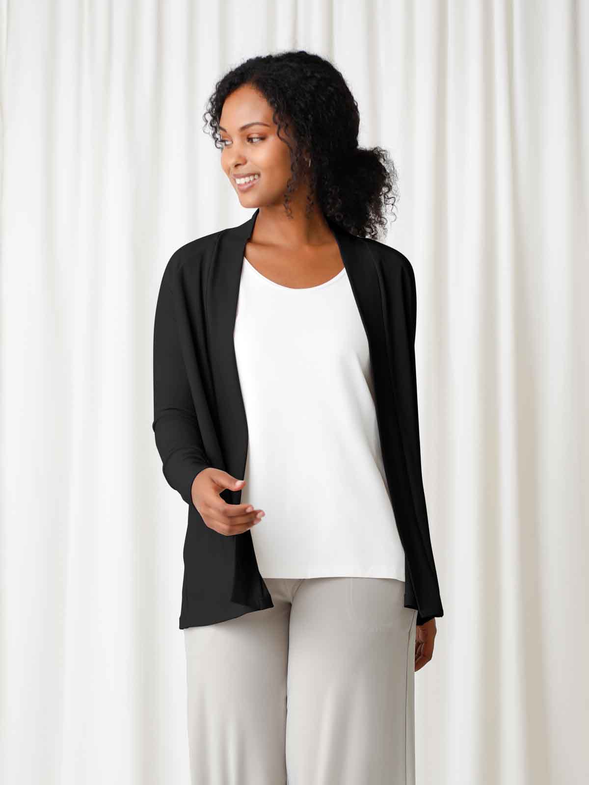 Sympli Everyday Cardigan Black Statement Boutique