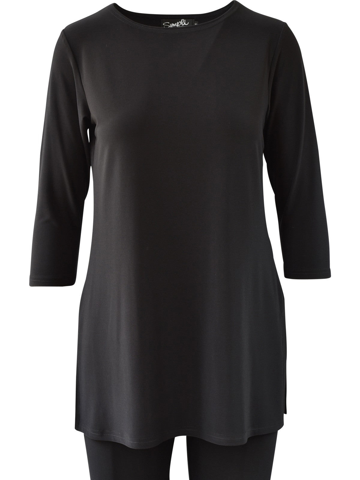 Sympli Nu Ideal Tunic 3/4 Sleeve - Black - Statement Boutique