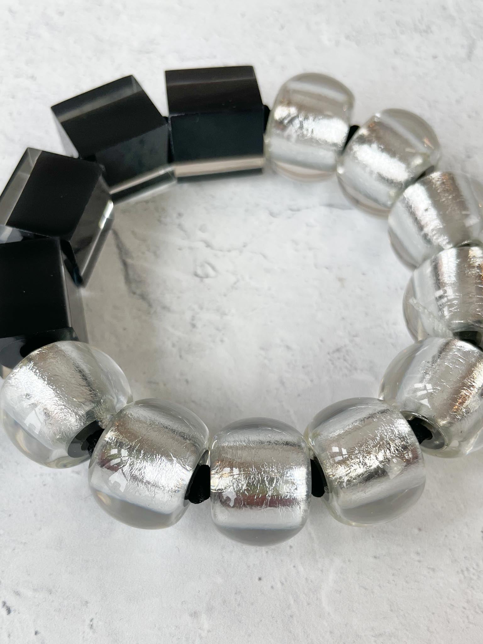 Zsiska Precious Mix Bead Bracelet, Silver - Statement Boutique