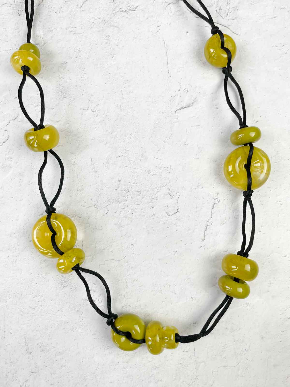 Zsiska Whimsical 17 Bead Necklace, Green - Statement Boutique